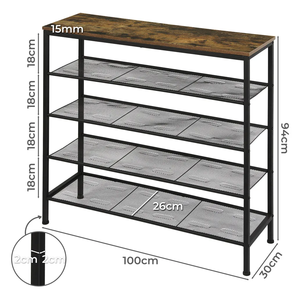 100cm 5-Tier Shoe Rack Storage Cabinet