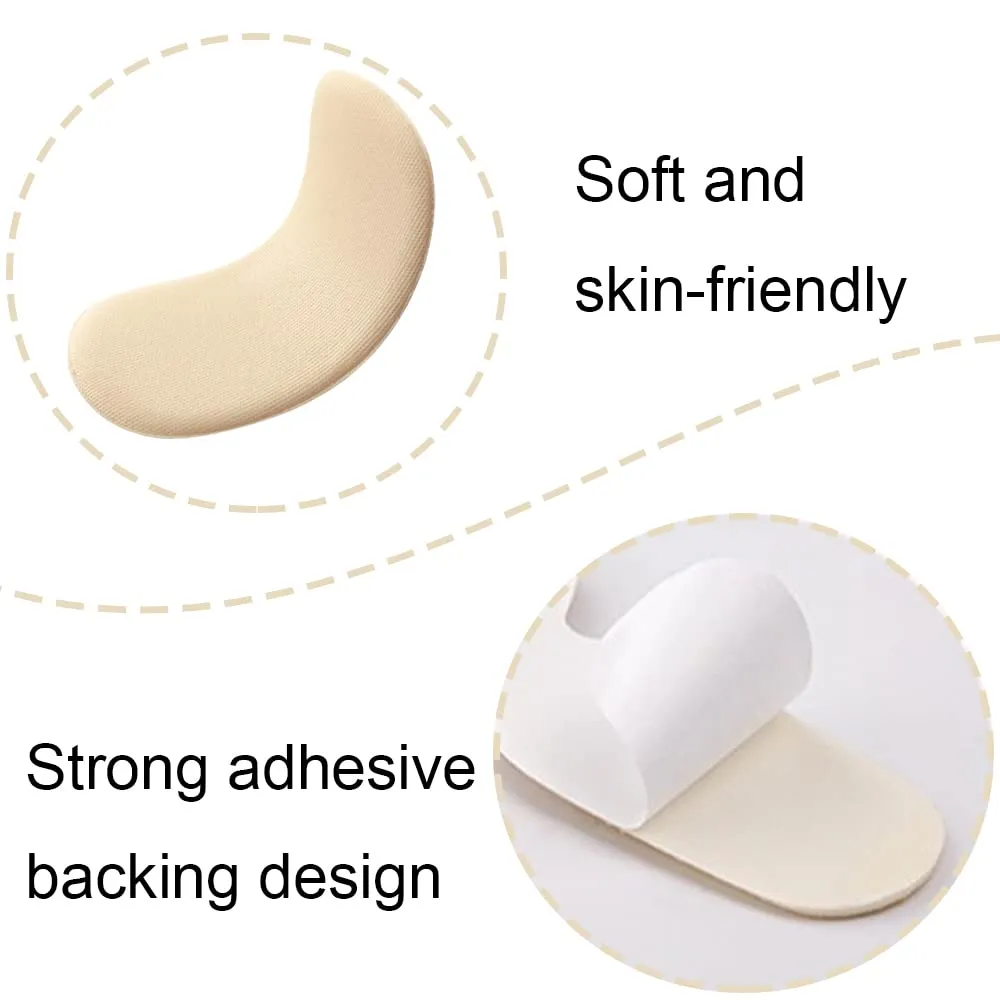 2 Pcs Heel Pads Comfortable Heel Grips Sweat Absorption Heel Cushions for High Heels Loose Shoes Sneakers Women Men