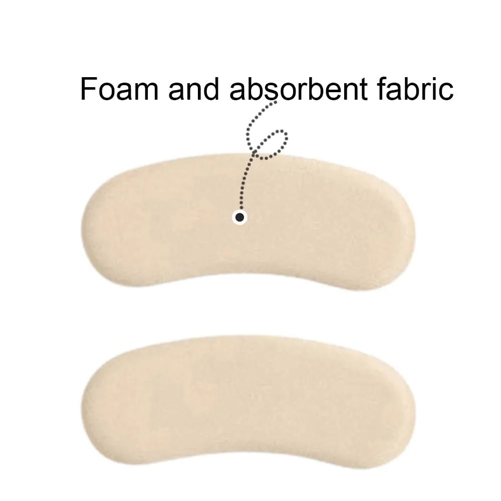 2 Pcs Heel Pads Comfortable Heel Grips Sweat Absorption Heel Cushions for High Heels Loose Shoes Sneakers Women Men