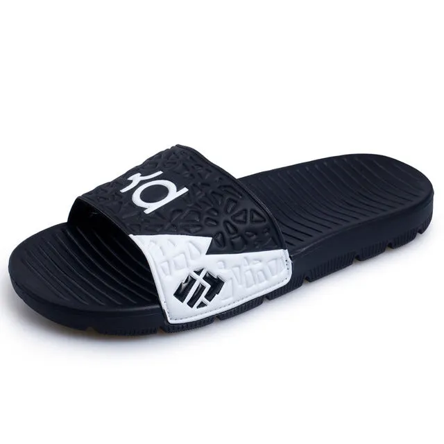 2016 New Fashion Men Casual Kevin Durant Sandals Slippers Flat Slides Mans Footwear Outdoor Shoes Beach EVA Sole Zapatos Hombre