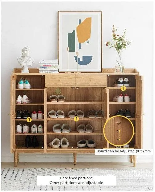 4 Door Shoe Cabinet with Drawers | SIDDH