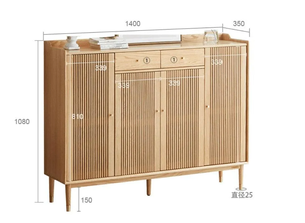 4 Door Shoe Cabinet with Drawers | SIDDH