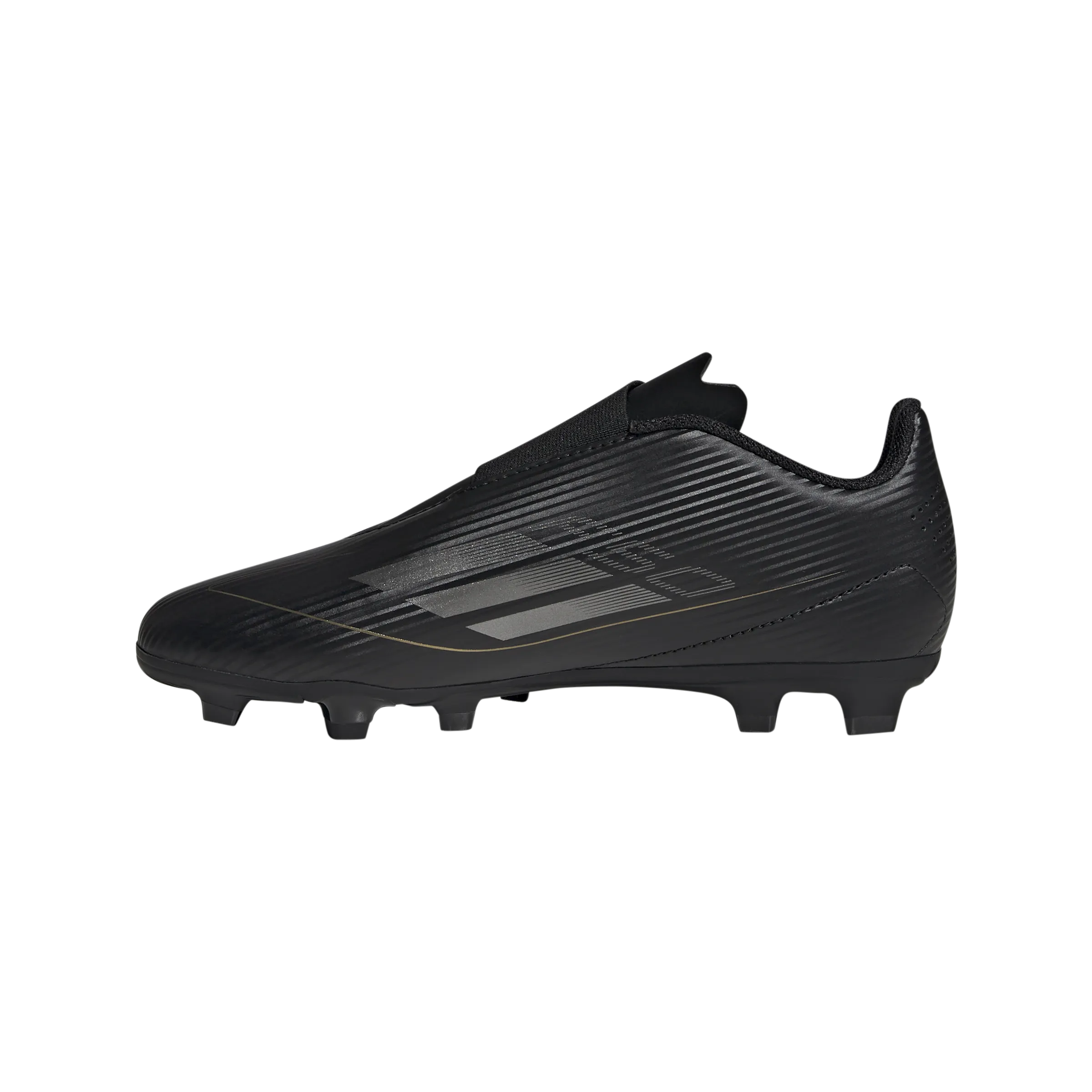 Adidas Kids Football Boot F50 Club Velco FxG Black/Iron Metallic/Gold Metallic