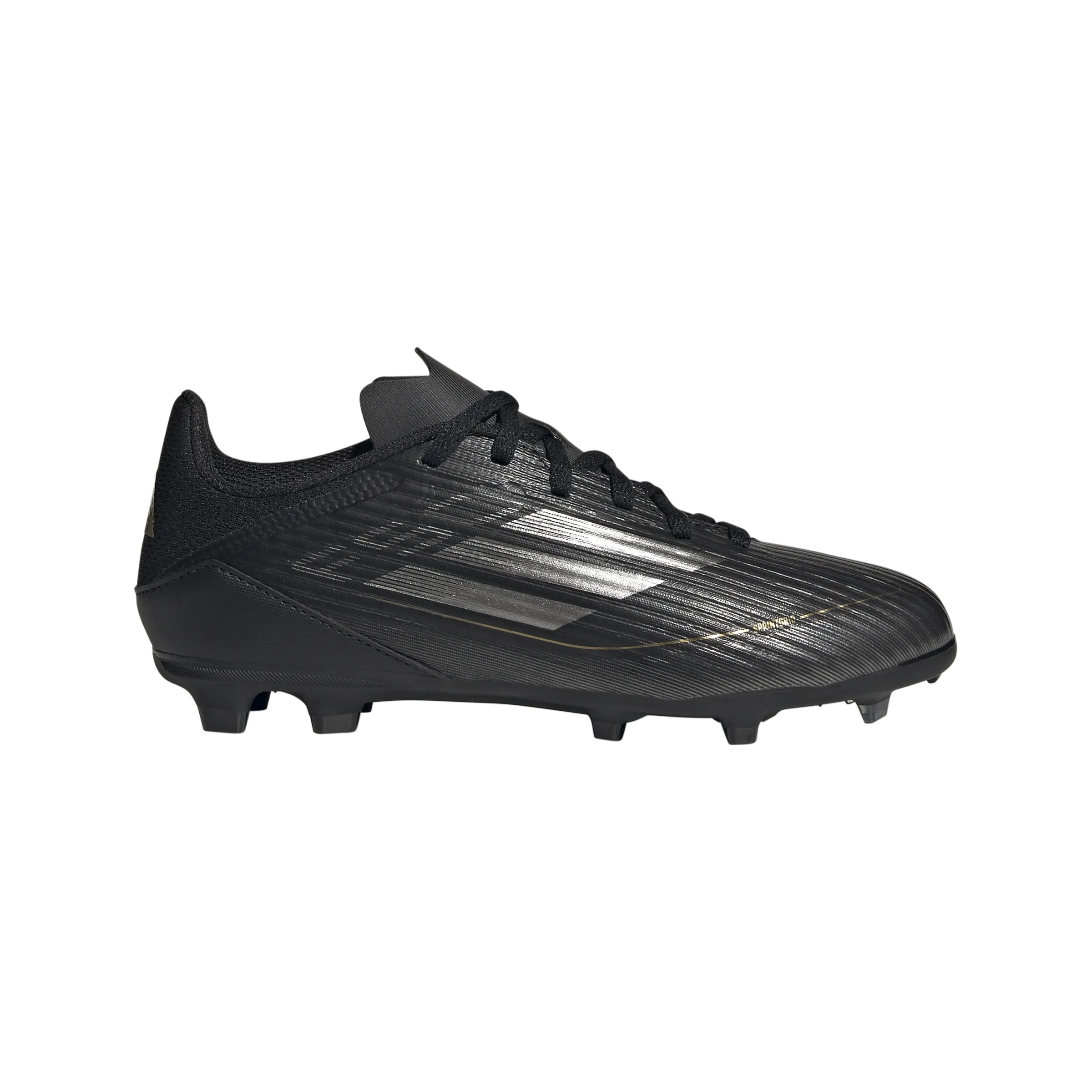 Adidas Kids Football Boot F50 League FG/MG Black/Iron Metallic/Gold Metallic