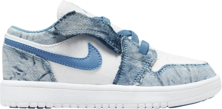 Air Jordan 1 Low ALT PS Washed Denim Sneakers, White