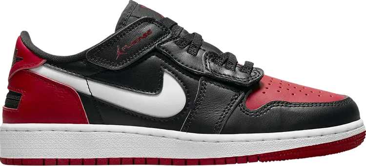 Air Jordan 1 Low Flyease GS Alternate Bred Toe, black