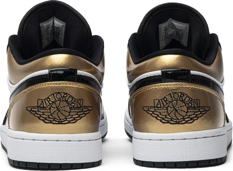 Air Jordan 1 Low Gold Toe Sneakers, gold