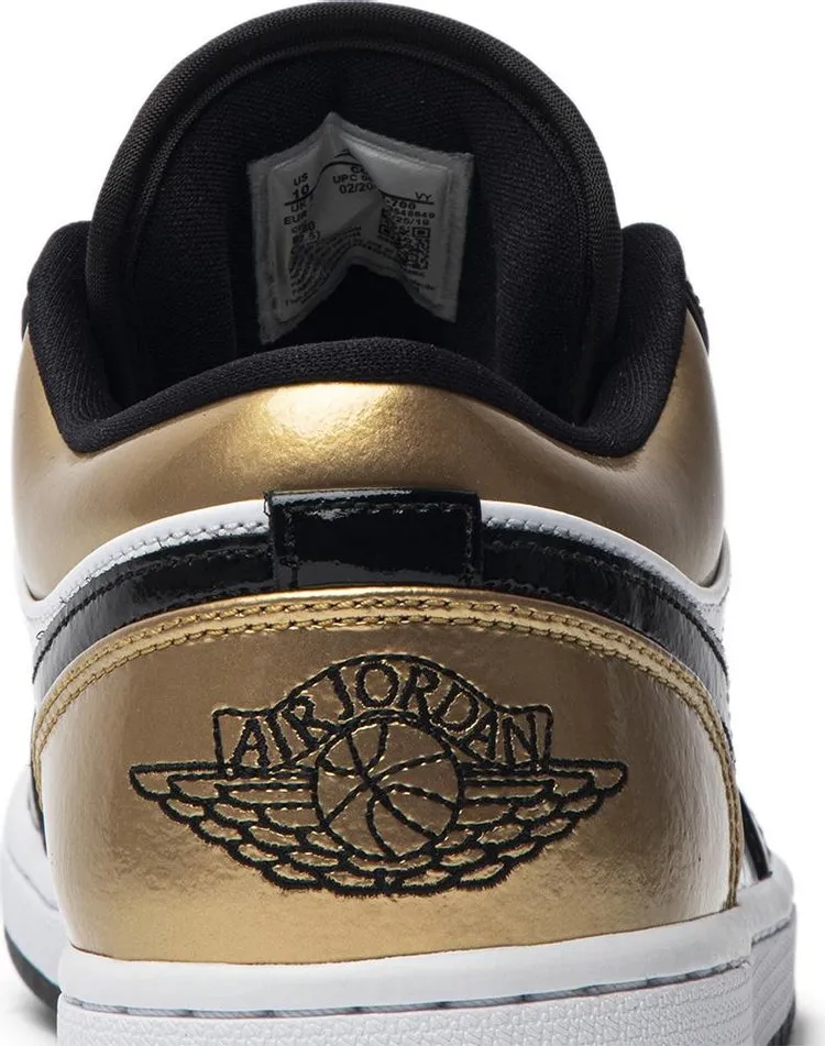 Air Jordan 1 Low Gold Toe Sneakers, gold