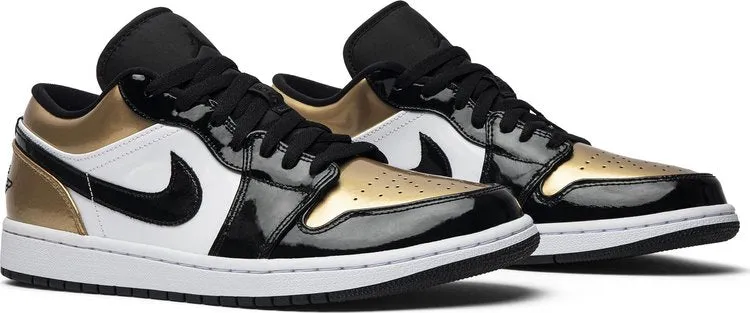 Air Jordan 1 Low Gold Toe Sneakers, gold