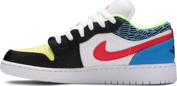 Air Jordan 1 Low GS Funky Patterns, white