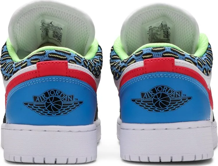Air Jordan 1 Low GS Funky Patterns, white