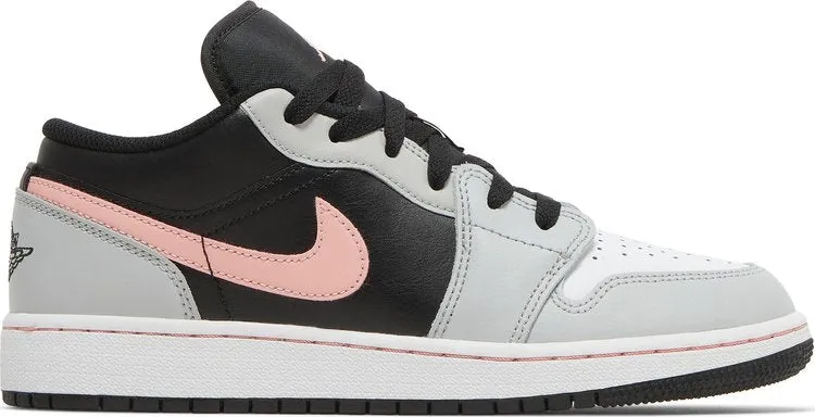 Air Jordan 1 Low GS Gray Fog Bleached Coral, black