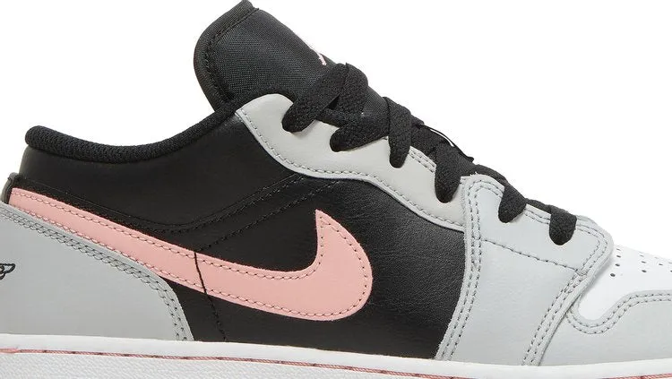 Air Jordan 1 Low GS Gray Fog Bleached Coral, black