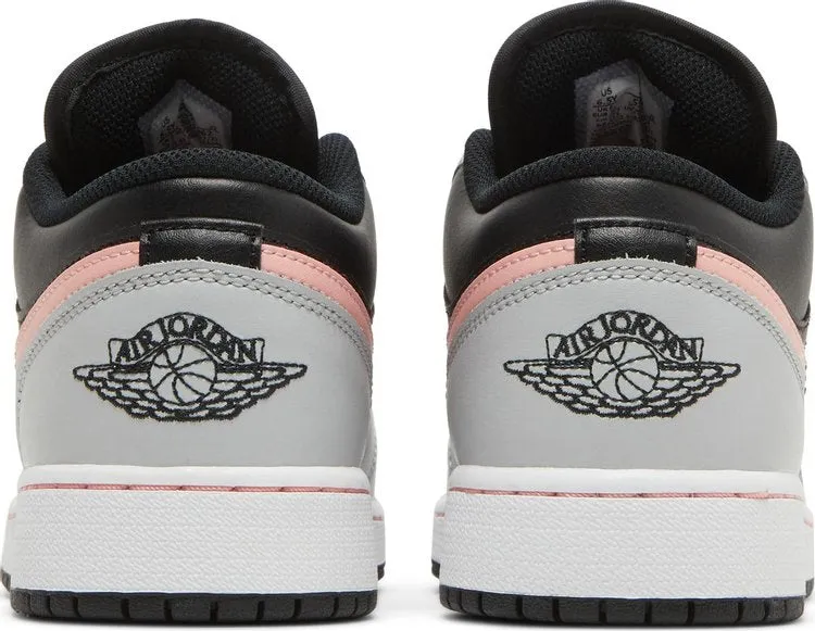 Air Jordan 1 Low GS Gray Fog Bleached Coral, black
