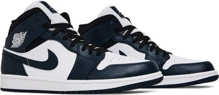 Air Jordan 1 Mid Armory Sneakers, White-Blue