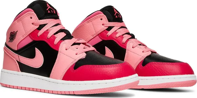 Air Jordan 1 Mid GS Coral Chalk, pink