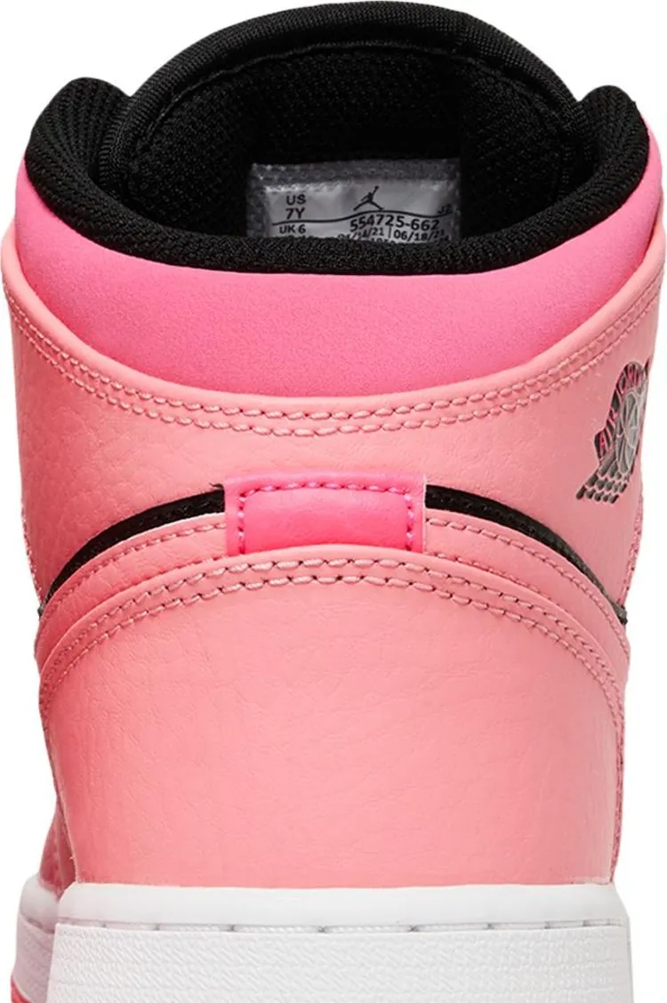 Air Jordan 1 Mid GS Coral Chalk, pink
