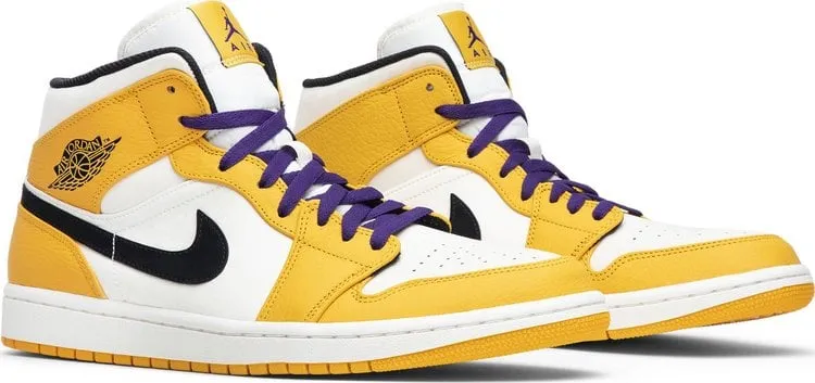 Air Jordan 1 Mid Lakers, gold