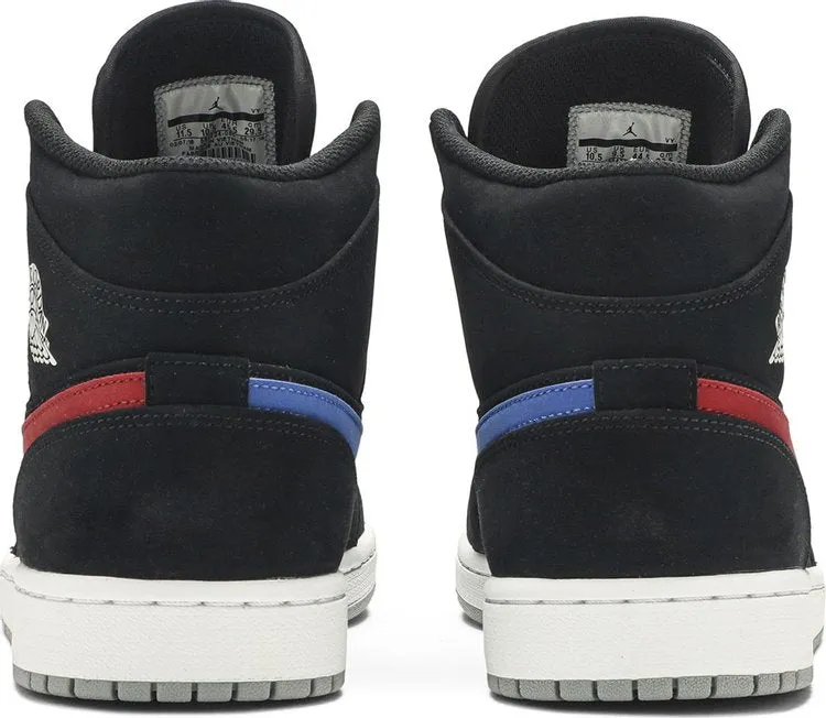 Air Jordan 1 Mid Multicolor Swoosh Black