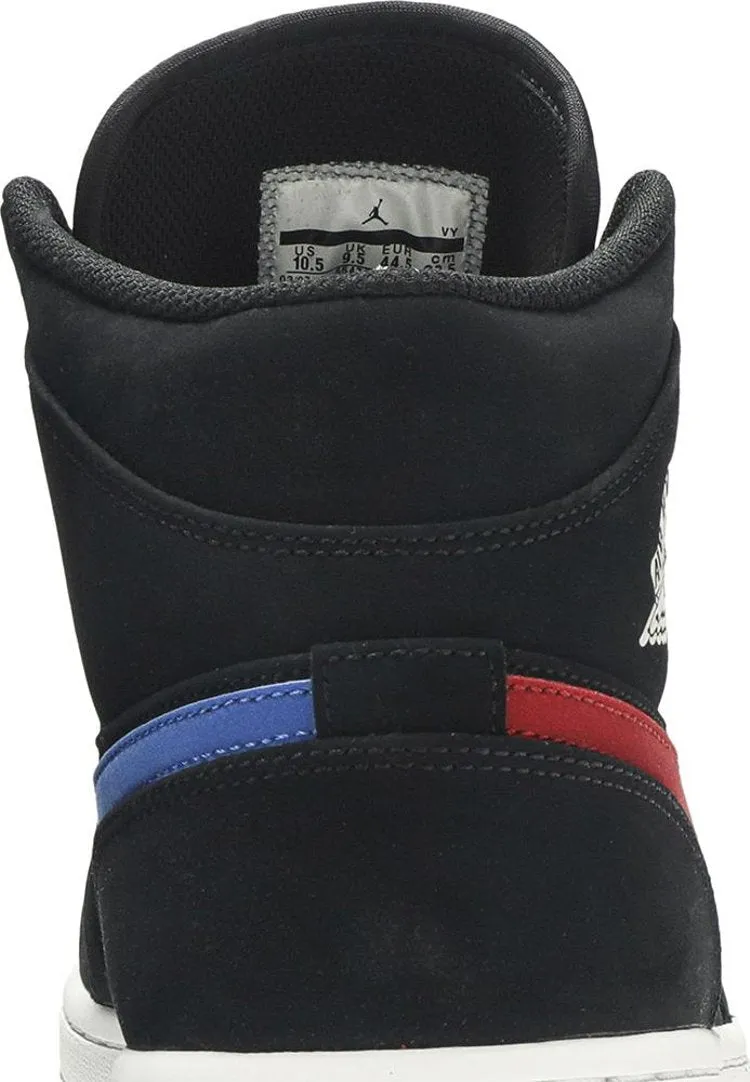 Air Jordan 1 Mid Multicolor Swoosh Black