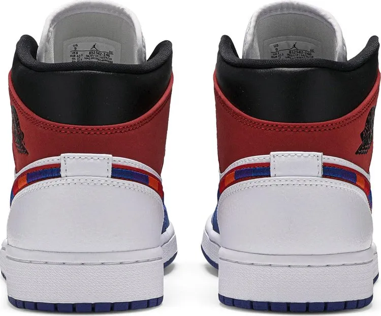 Air Jordan 1 Mid Multicolored Swoosh, Blue