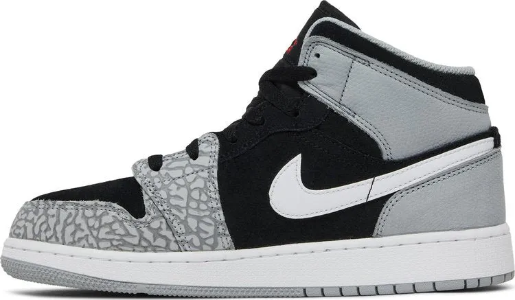 Air Jordan 1 Mid SE GS Elephant Toe, gray