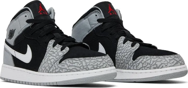 Air Jordan 1 Mid SE GS Elephant Toe, gray