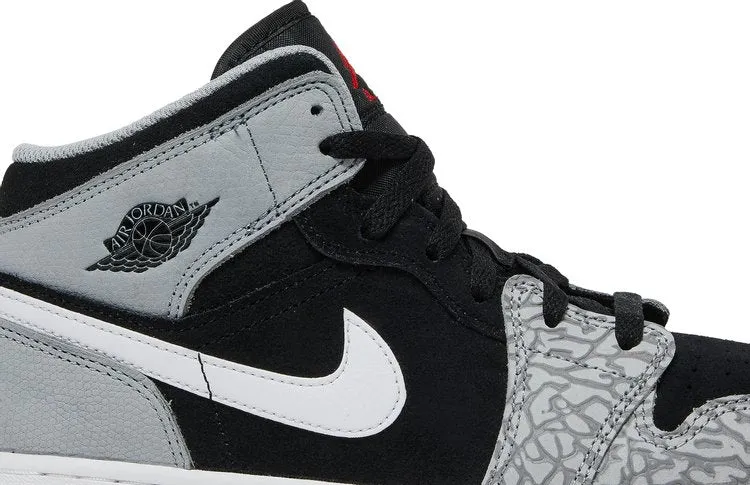 Air Jordan 1 Mid SE GS Elephant Toe, gray