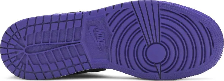 Air Jordan 1 Mid SE GS Varsity Purple sneakers, white