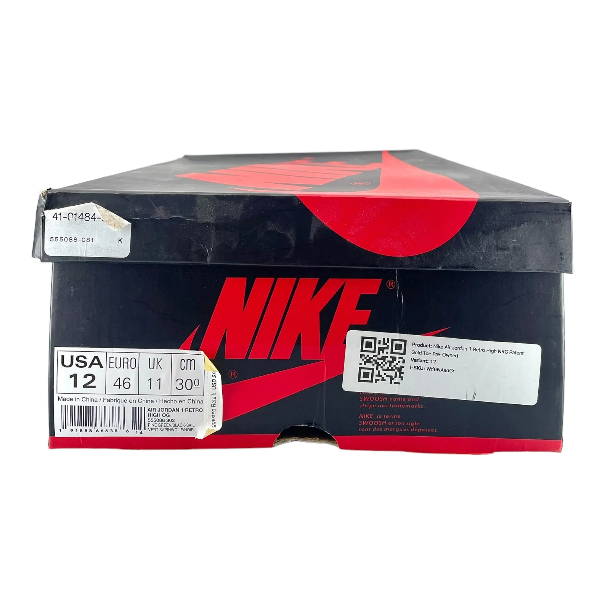 Air Jordan 1 Retro High NRG Patent Gold Toe Pre-Owned