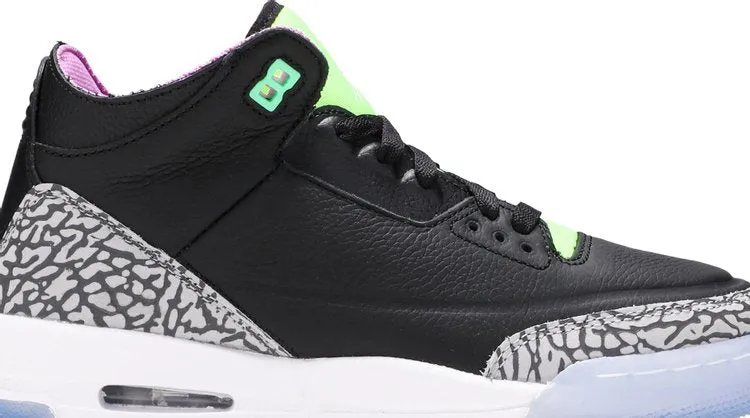 Air Jordan 3 Retro GS Electric Green, black