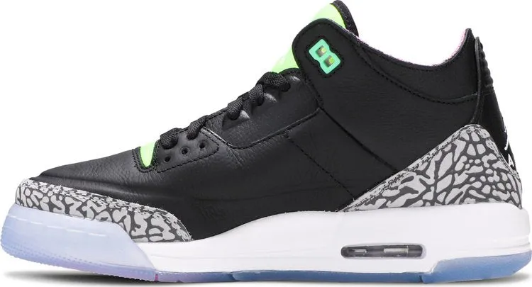 Air Jordan 3 Retro GS Electric Green, black