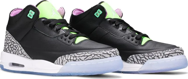 Air Jordan 3 Retro GS Electric Green, black