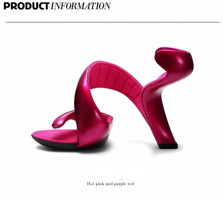 Airy S- Shaped Soleless High Heels Peep Toe Sandals