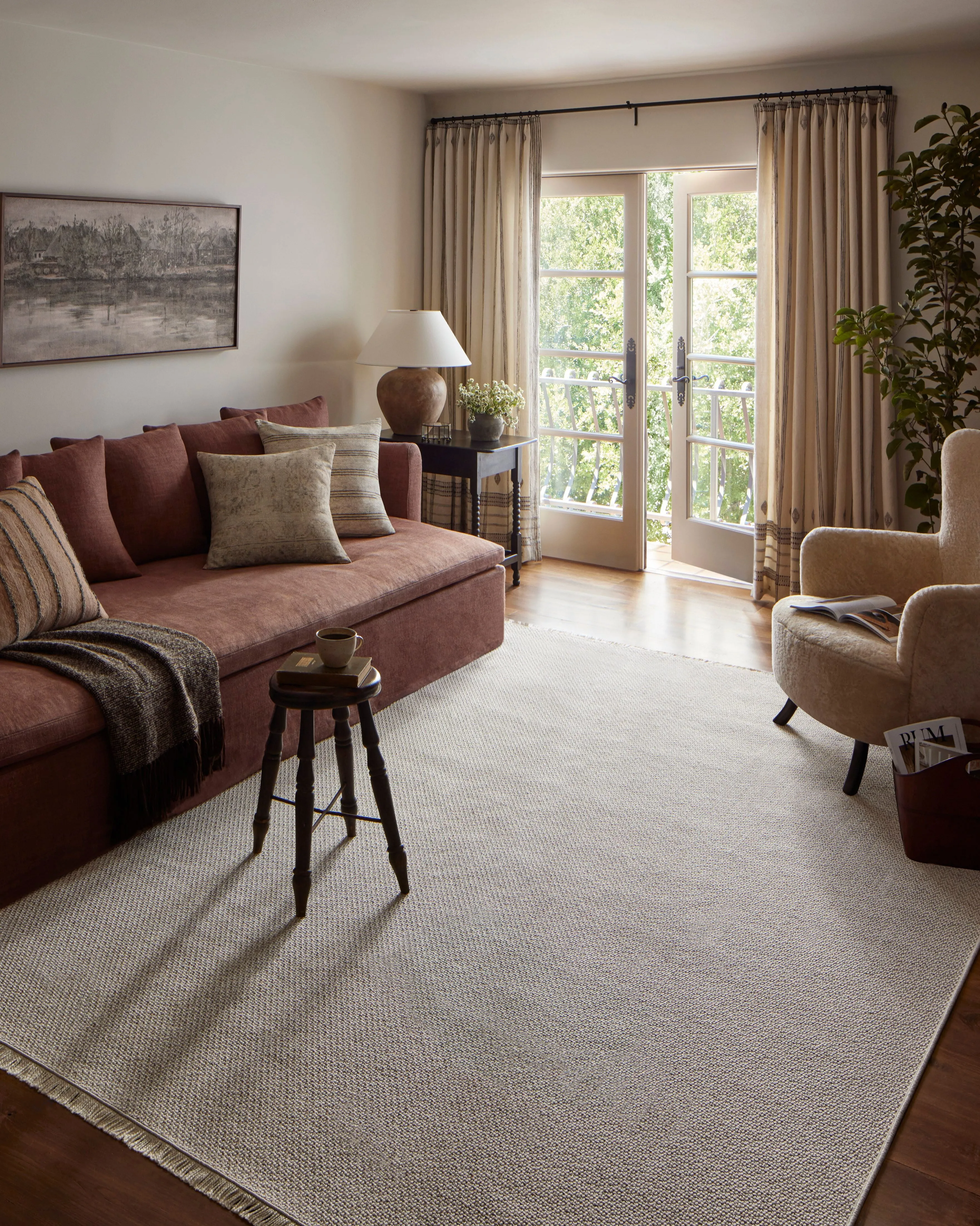 Amber Lewis x Loloi Malibu Ivory / Dove Rug No. 01