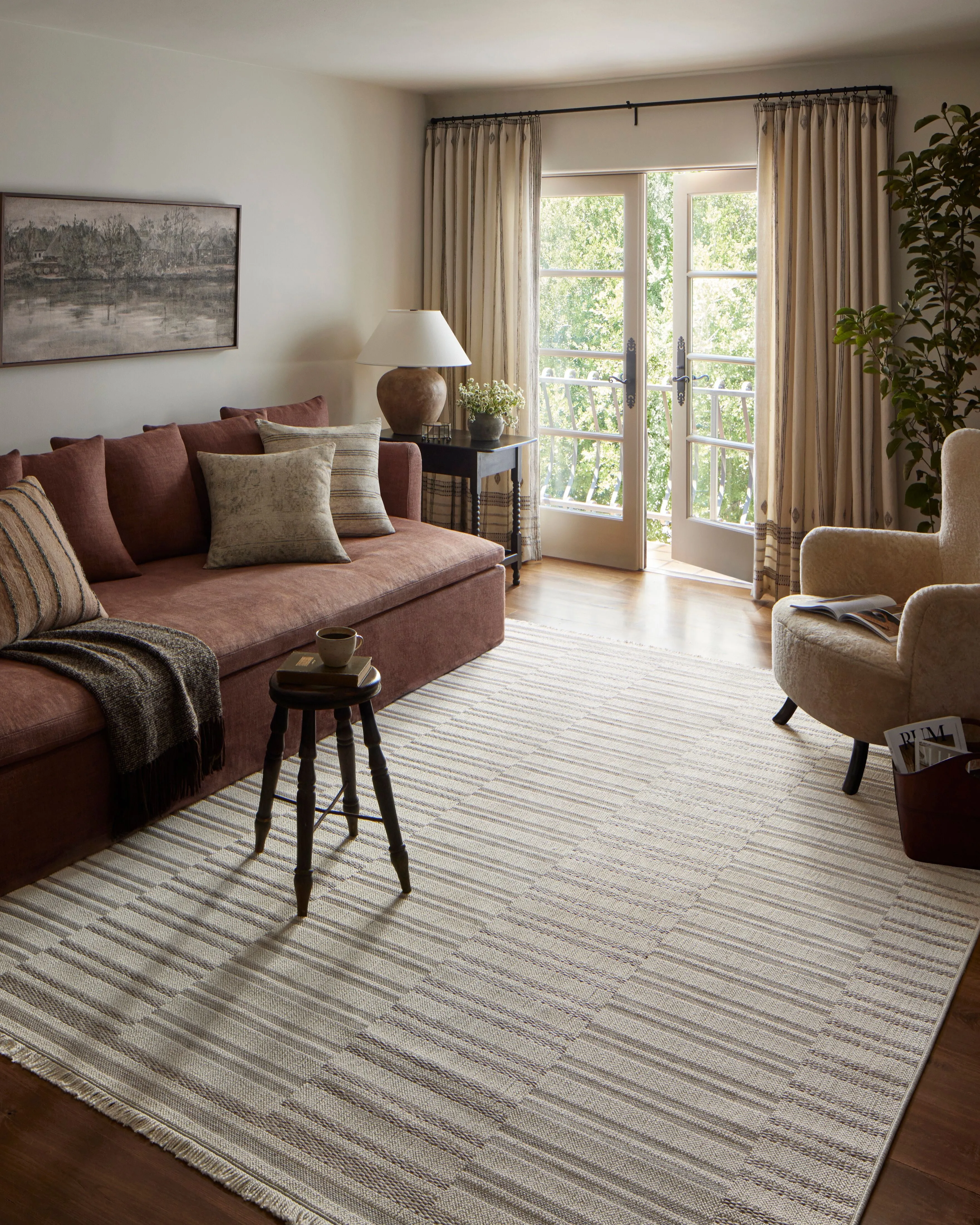 Amber Lewis x Loloi Malibu Ivory / Dove Rug No. 03
