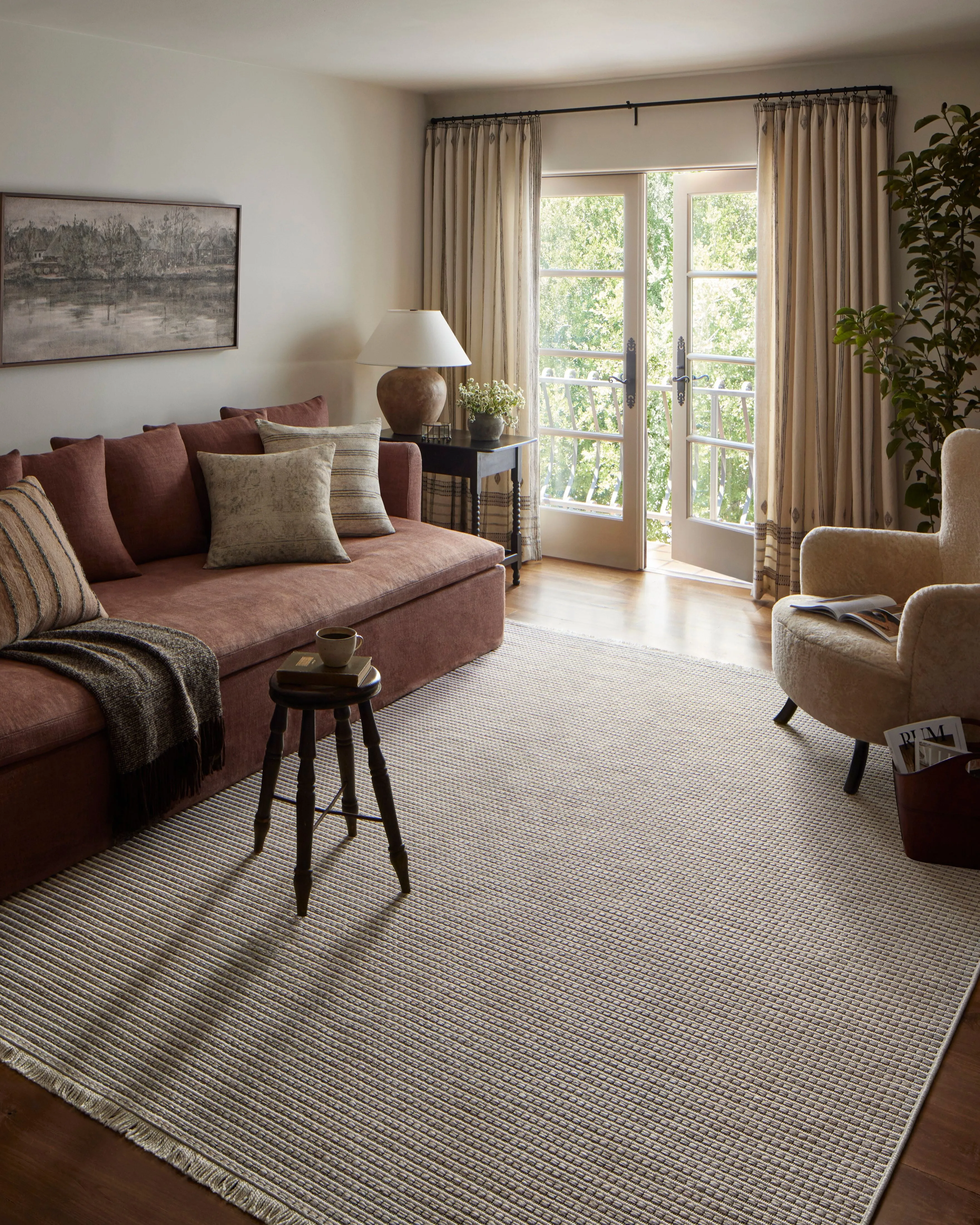 Amber Lewis x Loloi Malibu Ivory / Dove Rug No. 04