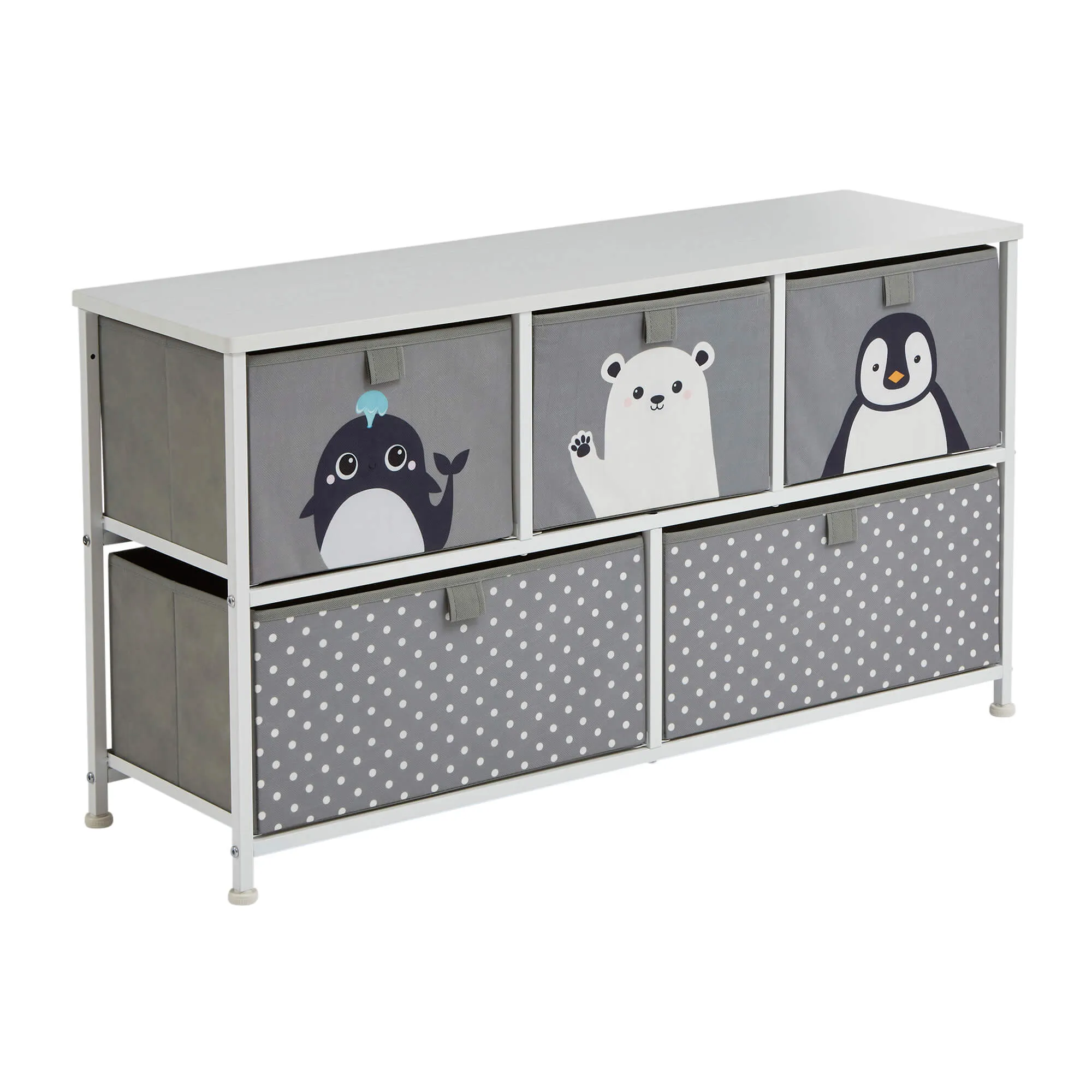 Arctic 5 Drawer Kids Storage Chest