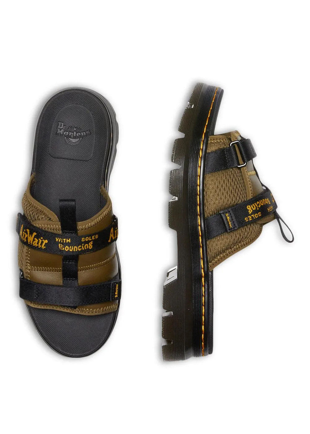 Ayce Dms Olive Milled Coated Leather Delta Breathable Mesh - Dms Olive