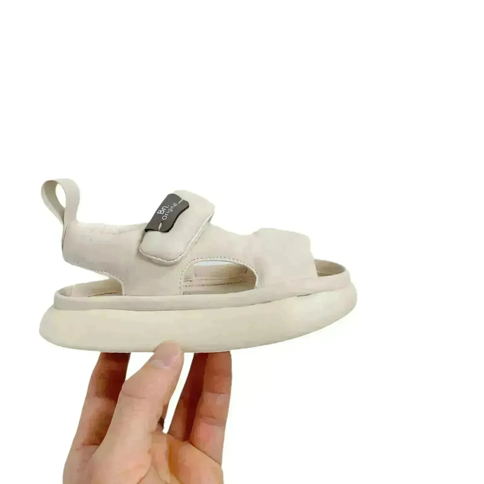 Baby Leisure Simple Pure Color Puff Beach Shoes
