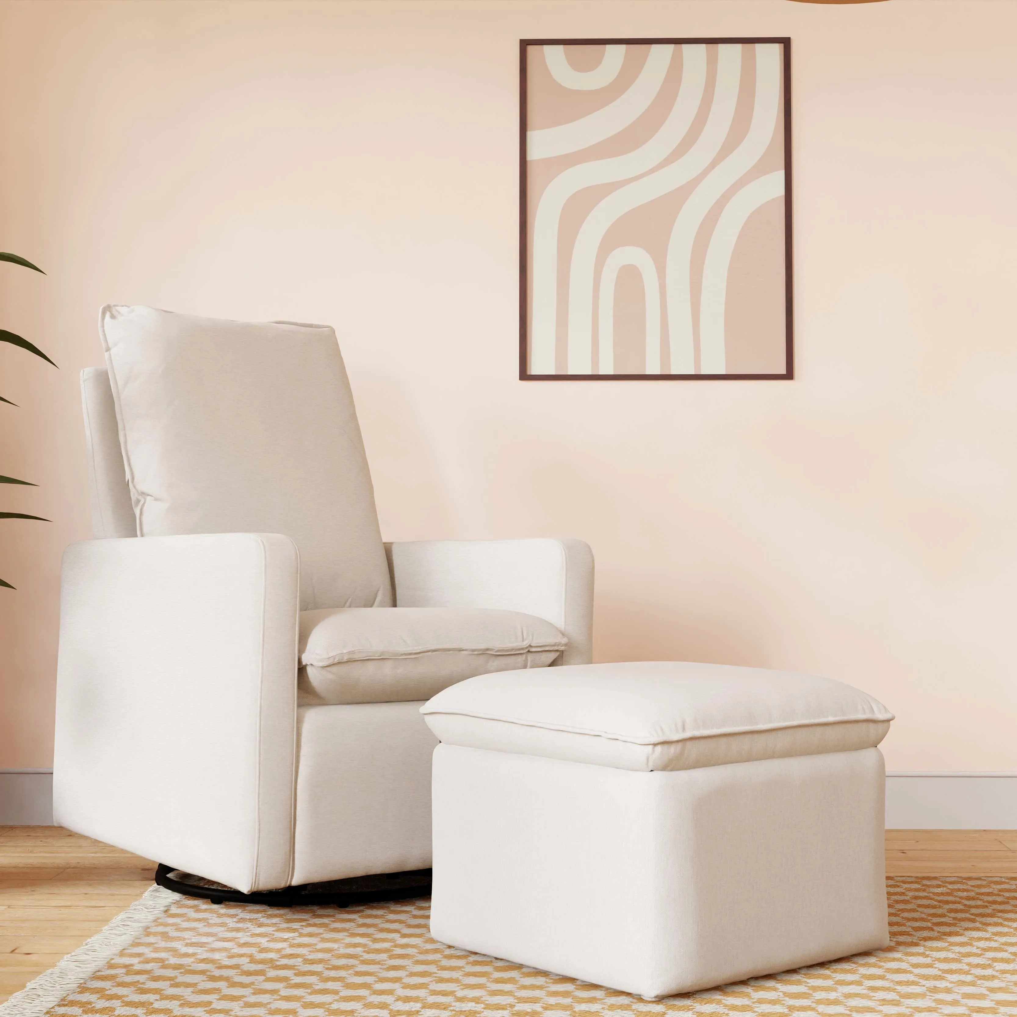 Babyletto Cali Storage Ottoman in Eco-Performance Fabric | Water Repellent & Stain Resistant