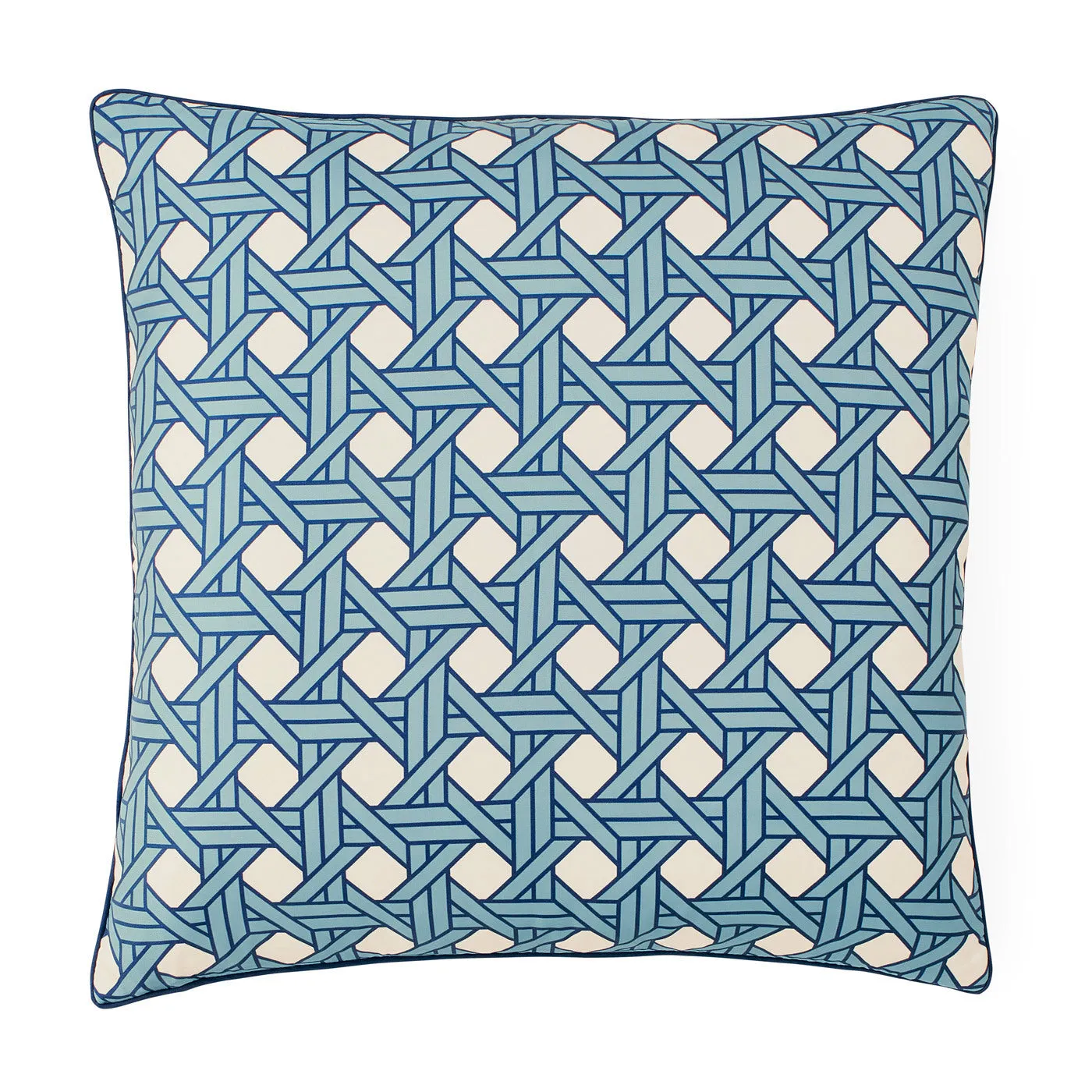 Basketweave Blue Cushion