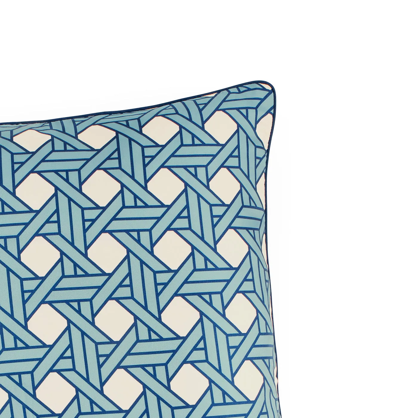Basketweave Blue Cushion