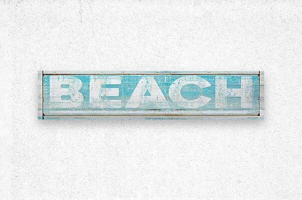 Beach Arrow Sign Teal Blue