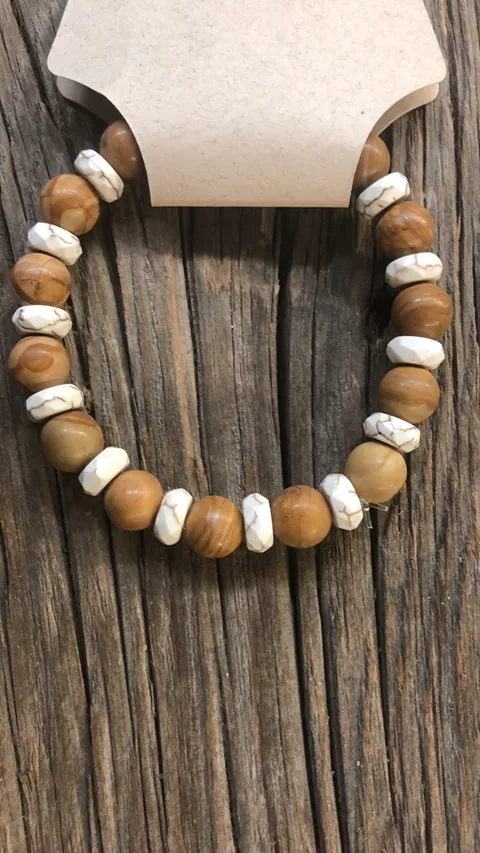 Beach Bum Brown Toned Stretch Bracelet