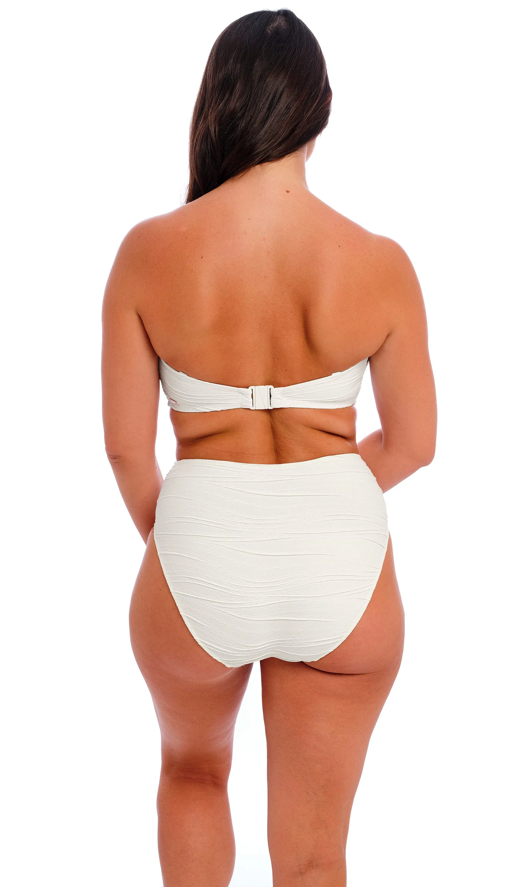 Beach Waves Linen High Waist Bikini Brief, Special Order S - 2XL