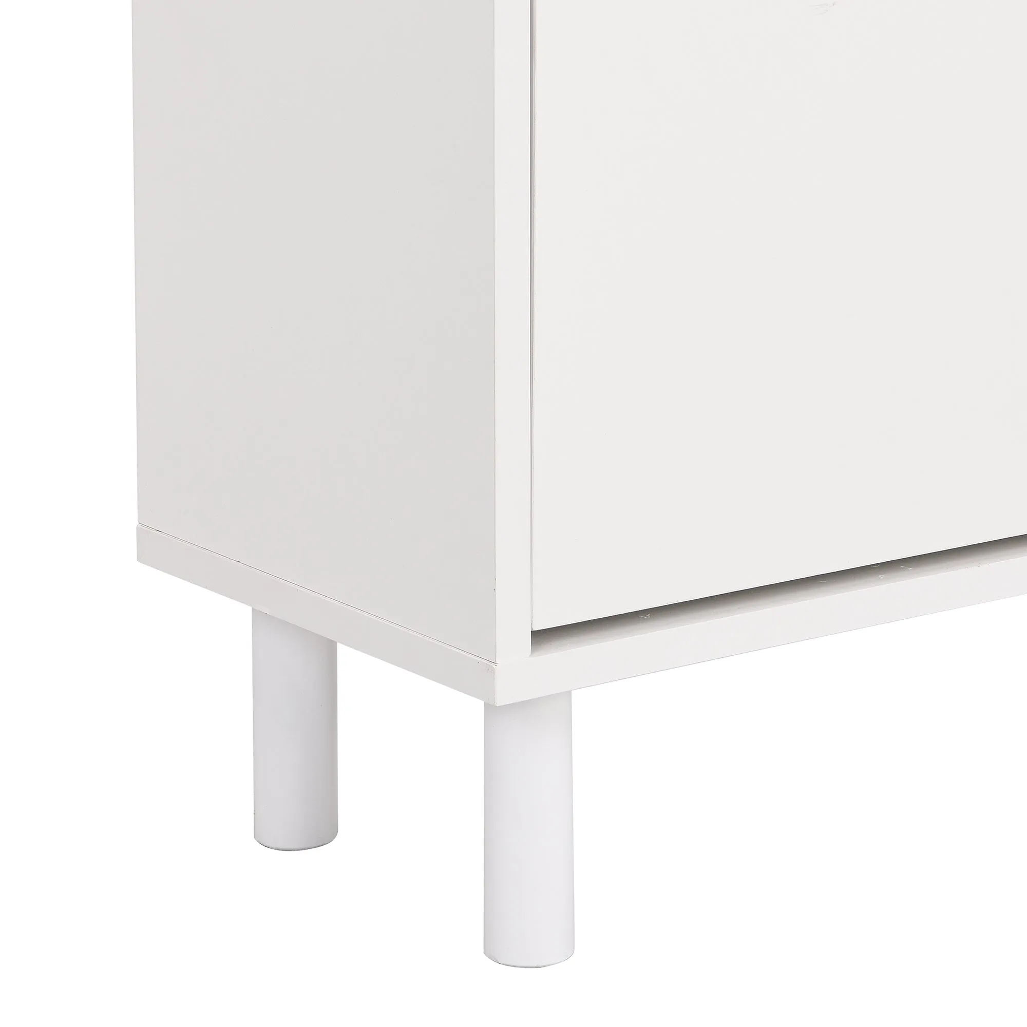 Bio Shoe Cabinet with 3 Flip Drawers - White