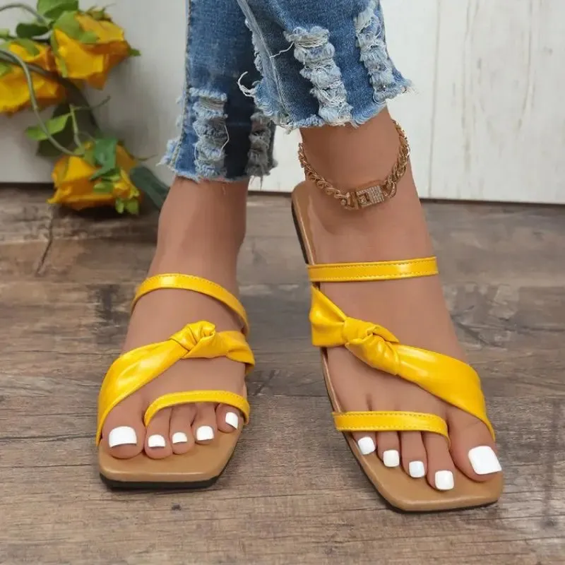 Bohemian Cross Strap Flip Flops Sandals - Casual Beach Shoes