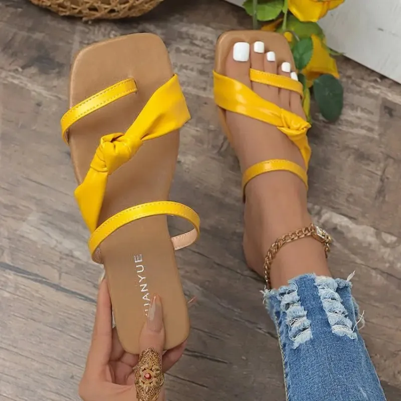 Bohemian Cross Strap Flip Flops Sandals - Casual Beach Shoes