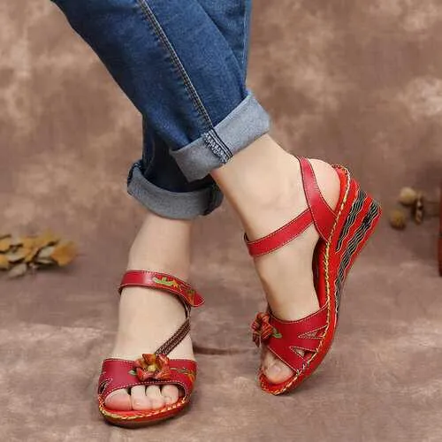 Bohemian Wedge Sandals